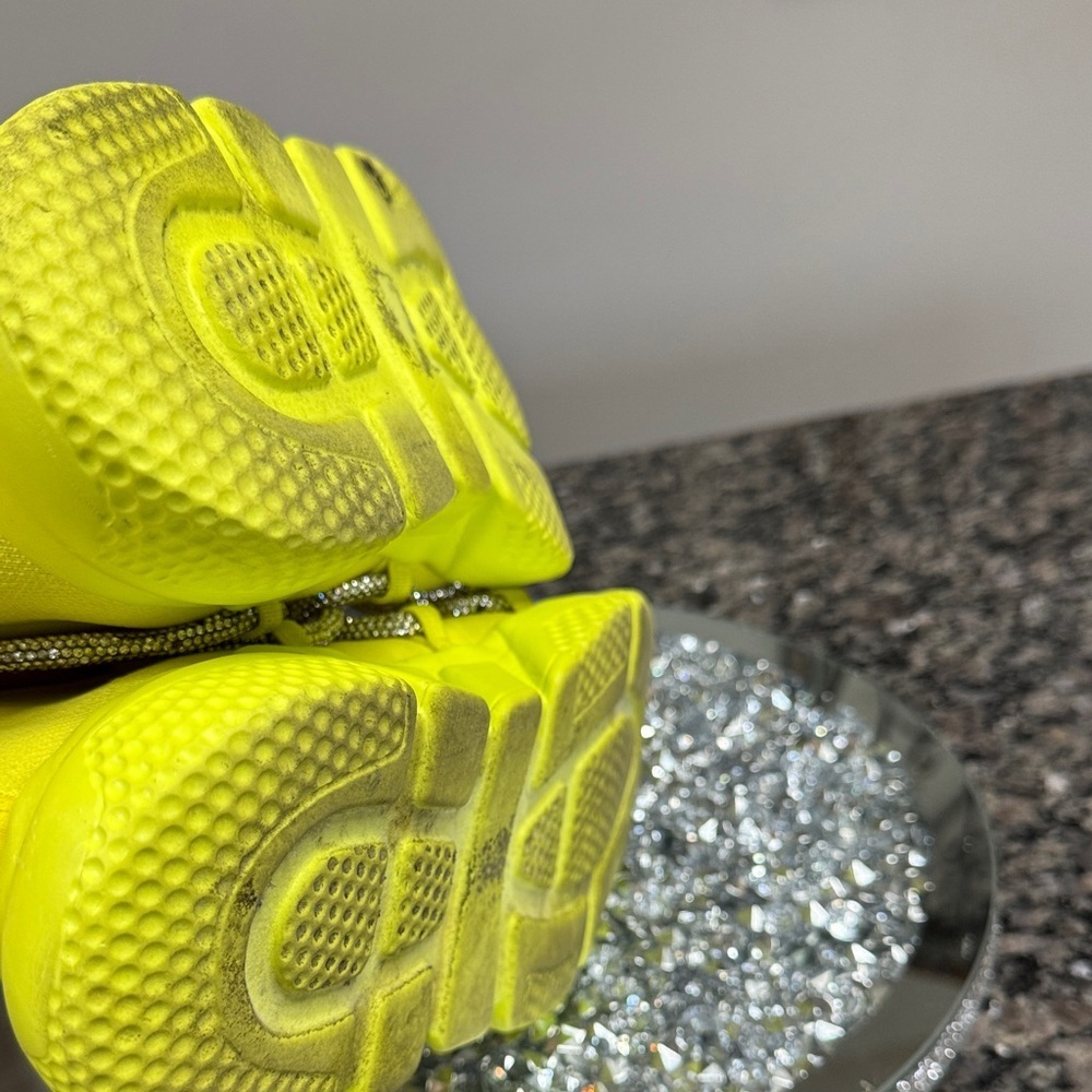 Cape Robbin Neon Yellow Sneakers with Silver Accents 10 - Picture 8 of 13